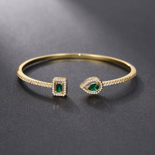ZEVORA Verdeira Caruso Bracelet – Handmade Gold & Emerald Jewelry