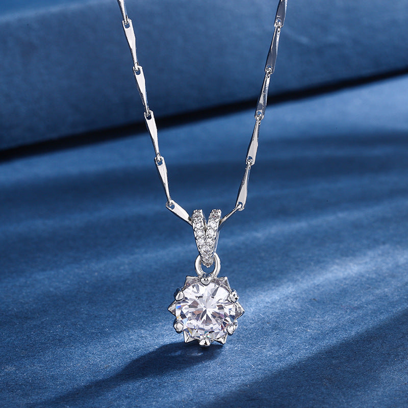 ZEVORA Aria Snowflake Jewelry Set – White Gold