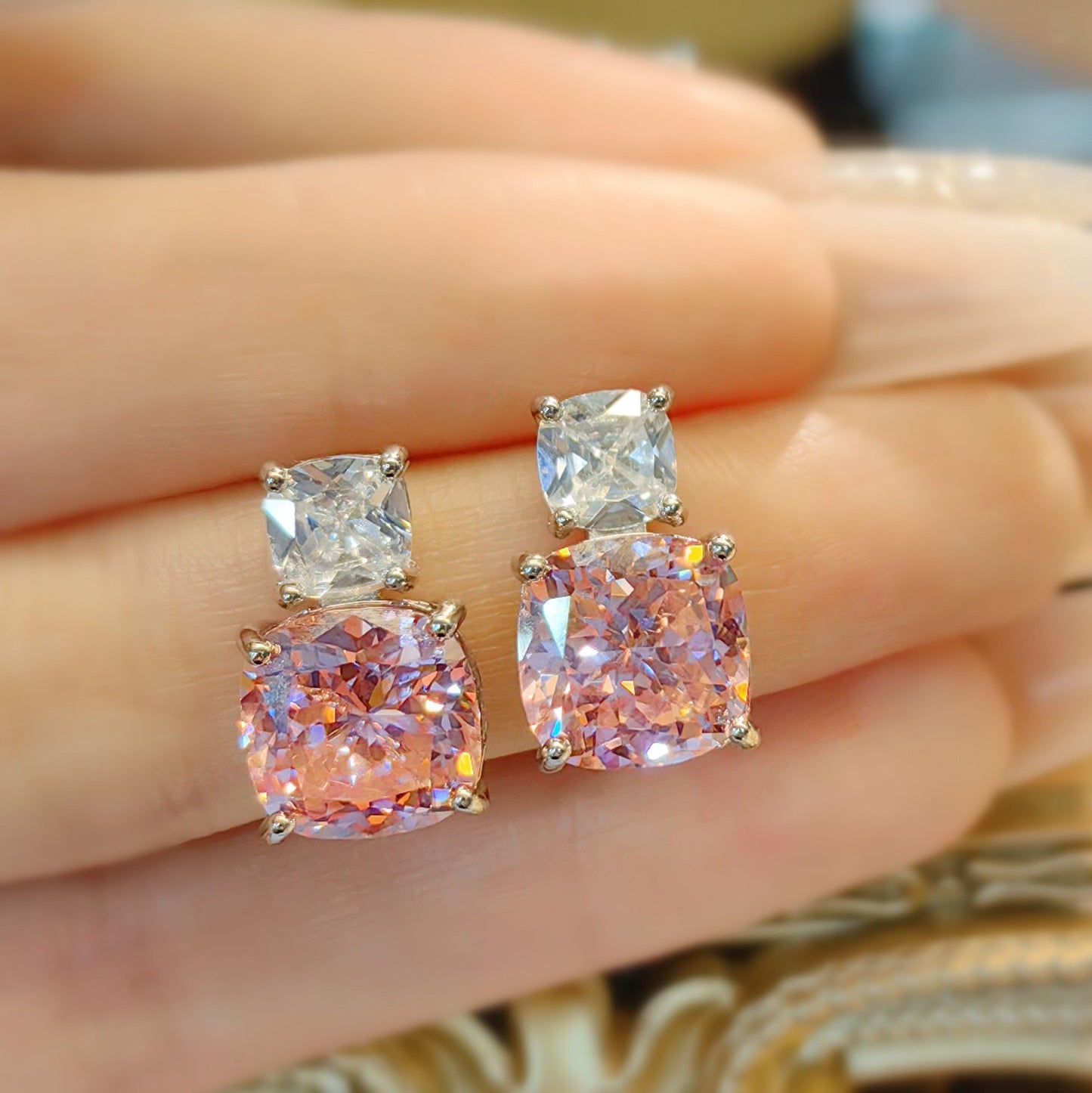 ZEVORA Adeline Rosetta White Gold Jewelry Set – Handmade & Hypoallergenic