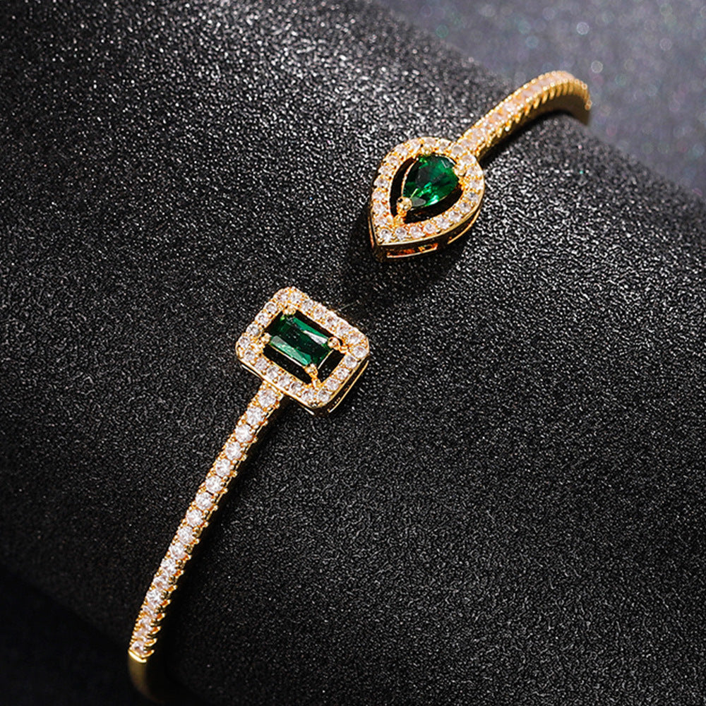 ZEVORA Verdeira Caruso Bracelet – Handmade Gold & Emerald Jewelry
