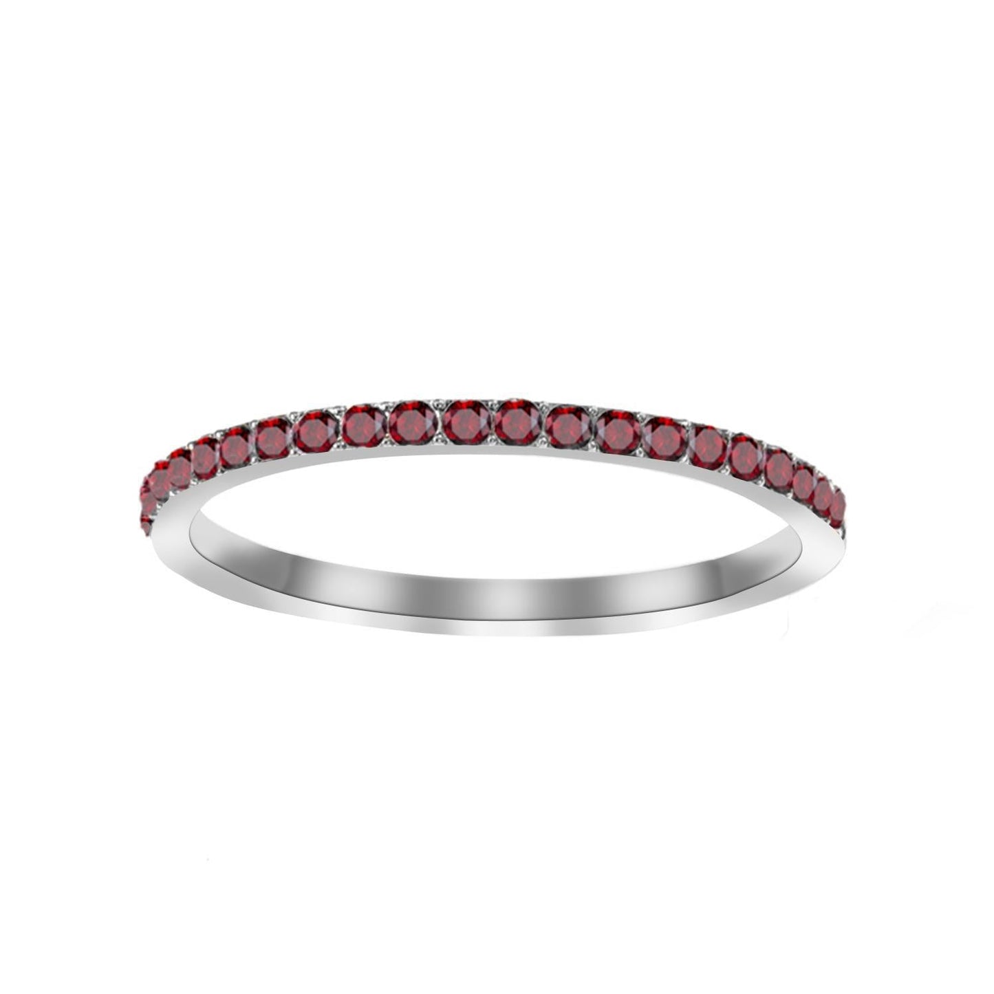 ZEVORA Soraya Rubelis Ring – Handmade White Gold & Ruby Jewelry