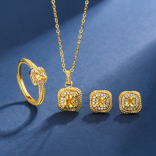 ZEVORA Dorelle Cassane Gold Jewelry Set – Handmade & Hypoallergenic