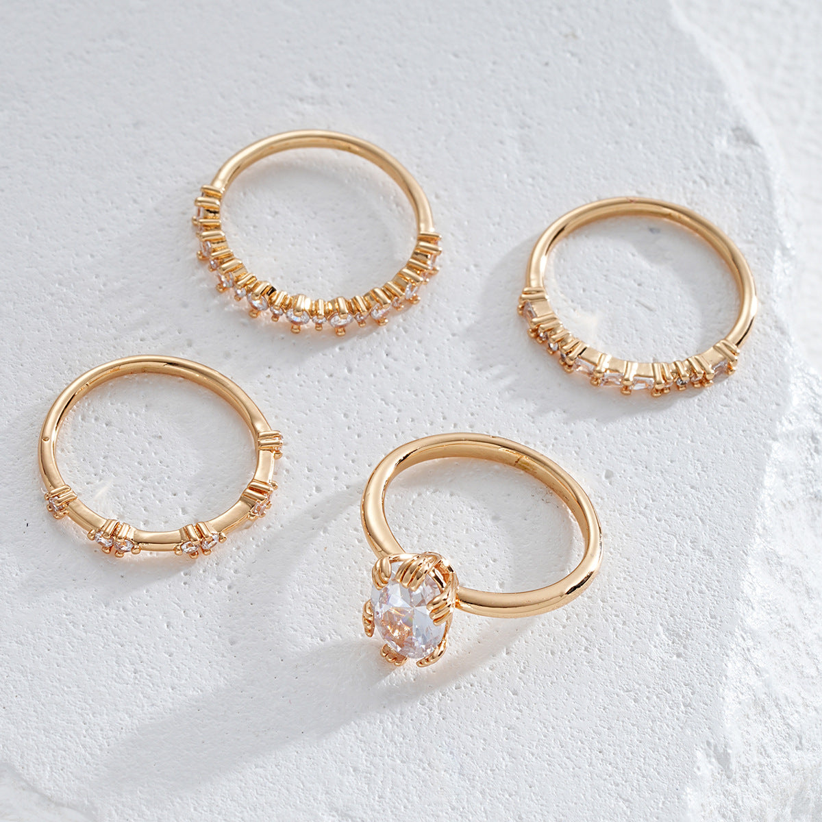 ZEVORA Solène Viremont Ring Set – Gold