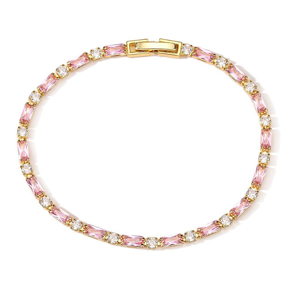 ZEVORA Peony Spark Tennis Bracelet – Gold