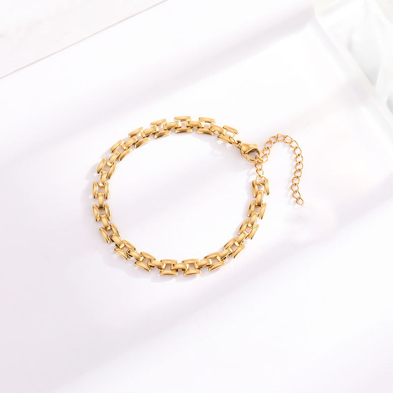 ZEVORA Timepiece Chain Bracelet – Handmade Gold Jewelry