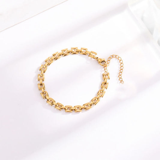 ZEVORA Timepiece Chain Bracelet – Handmade Gold Jewelry