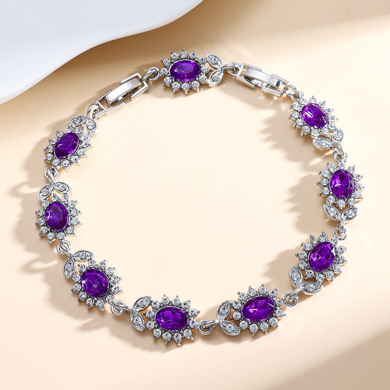 ZEVORA Iridessa Violetthorn Bracelet – White Gold