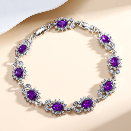 ZEVORA Iridessa Violetthorn Bracelet – White Gold