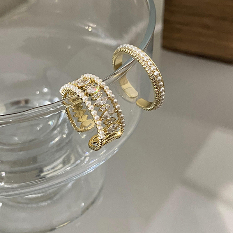 ZEVORA Elodie Vance Ring Set – Handmade Gold Stackable Ring Set