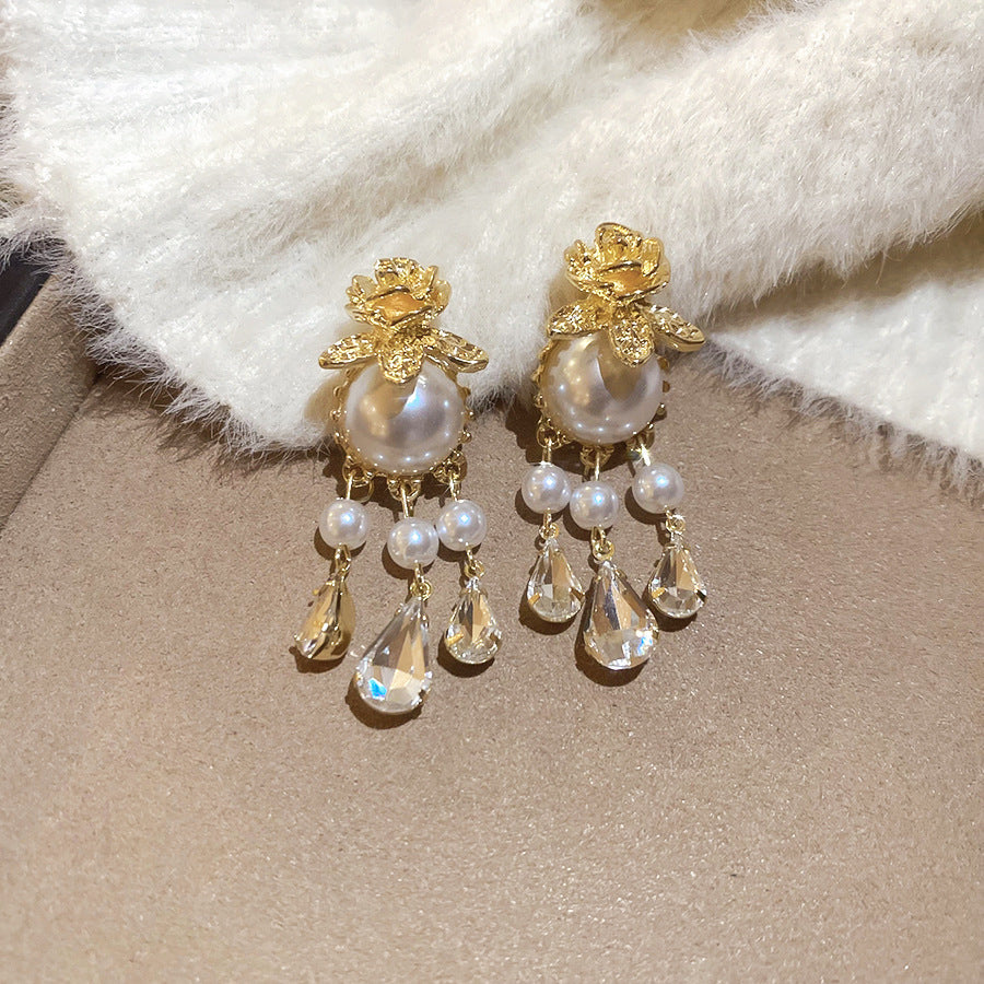 ZEVORA Ivoria Pearl Dew Drop Earrings – Gold Freshwater Pearl Drop Earrings