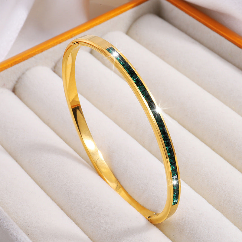 ZEVORA Celeste Viride Bracelet – Handmade Gold & Emerald Jewelry
