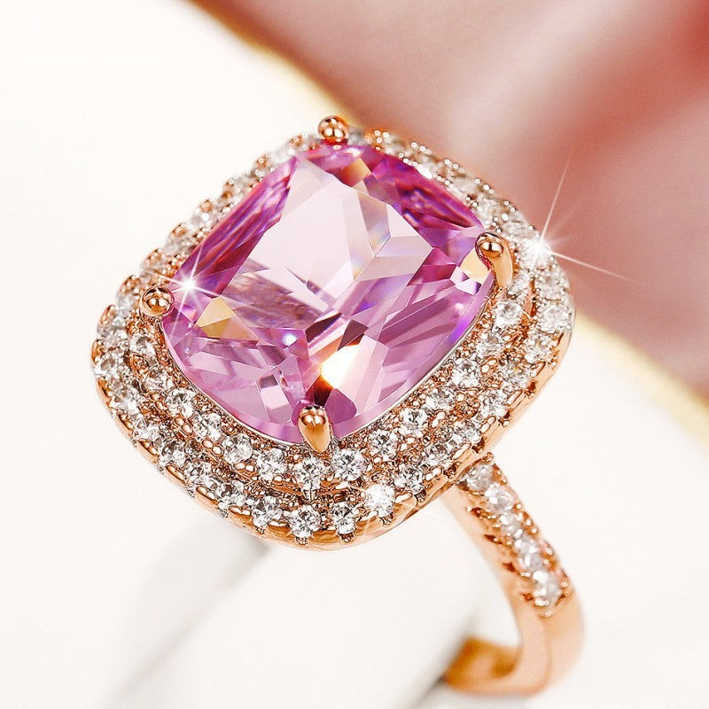 ZEVORA Cushion Pink Sapphire Ring – Handmade White Gold & Pink Sapphire Jewelry