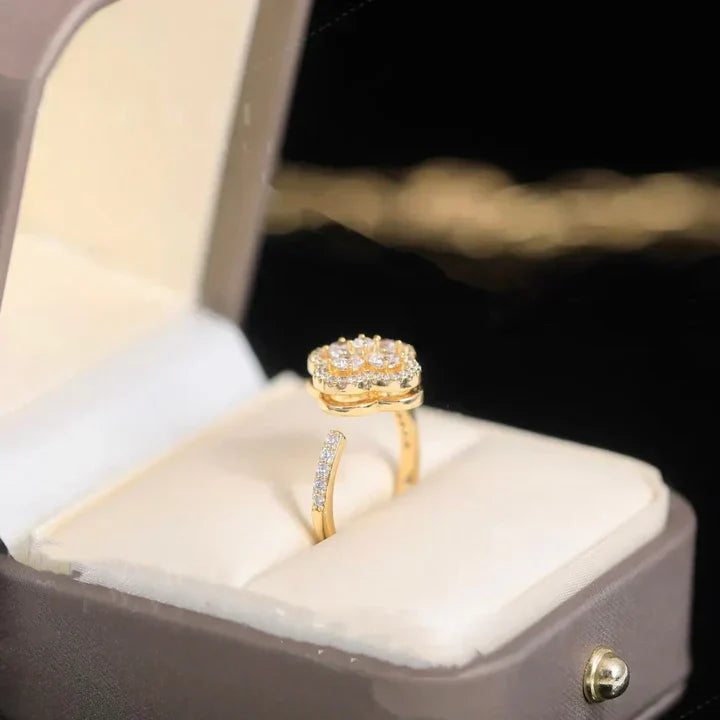 ZEVORA Caelina Viridia Ring – Handmade Gold & Green Stone Jewelry