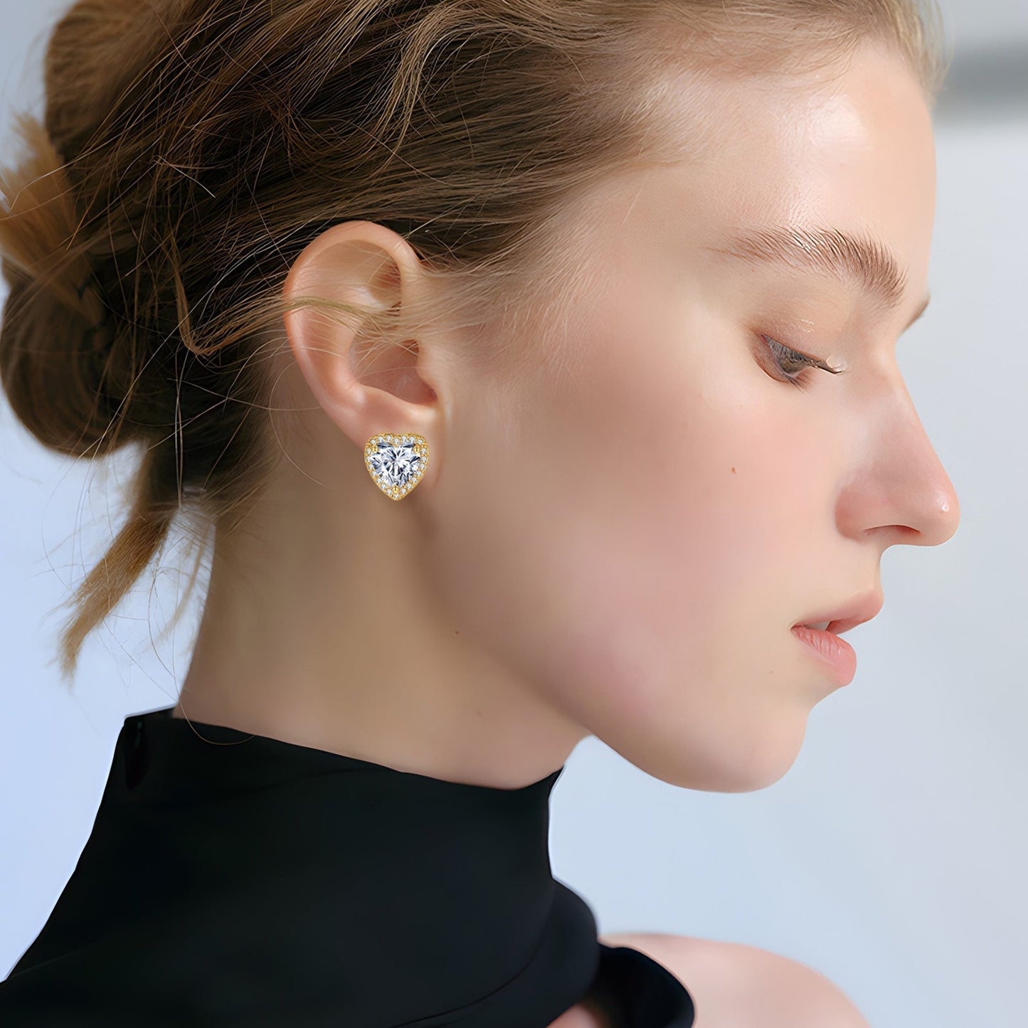 ZEVORA Golden Ember Earrings – 18K Gold Warm Ember Drop Earrings