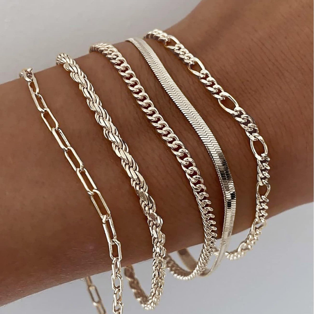 ZEVORA Ellis Renner Bracelet Set – Handmade Gold Jewelry Set