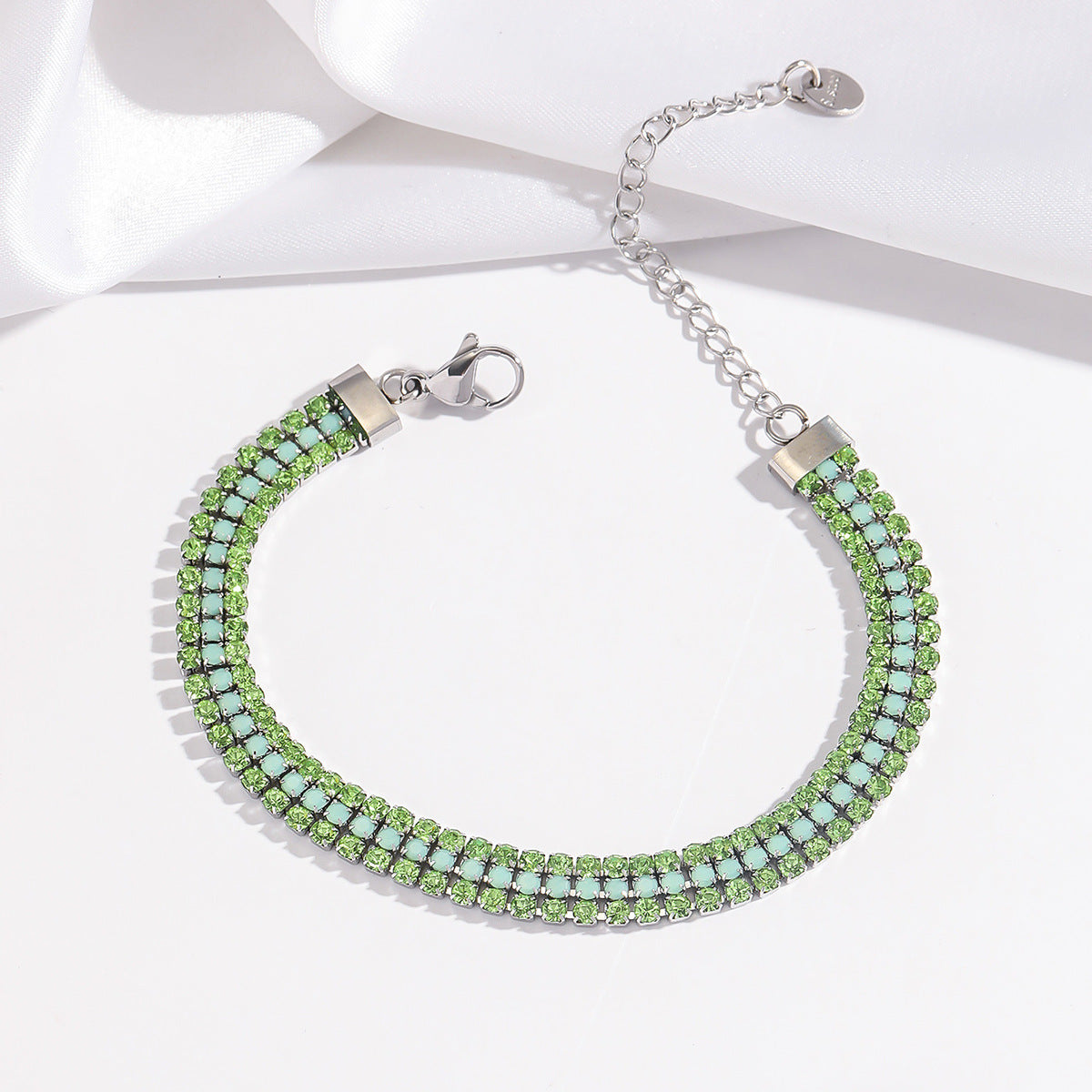 ZEVORA Signature Shine Bracelet – Handmade White Gold Jewelry