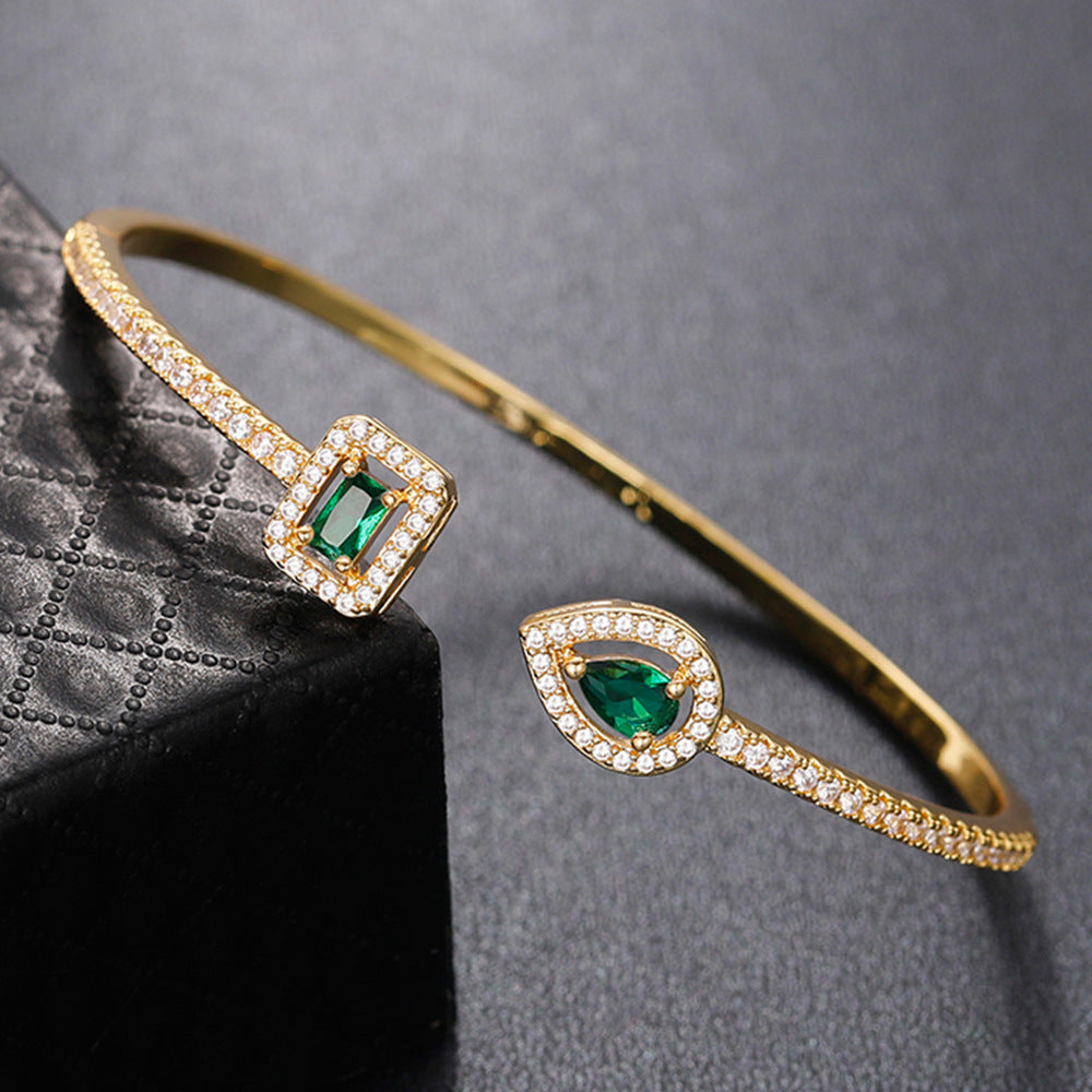 ZEVORA Verdeira Caruso Bracelet – Handmade Gold & Emerald Jewelry