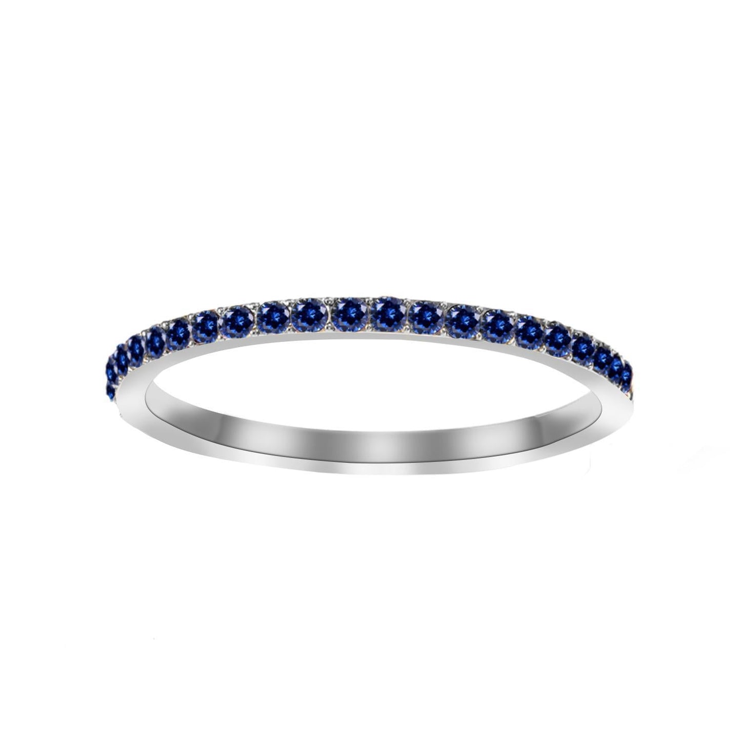 ZEVORA Soraya Azurith Ring – Handmade White Gold & Sapphire Jewelry