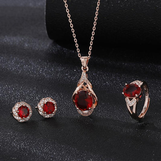 ZEVORA Elysia Roseray Jewelry Set – Rose Gold