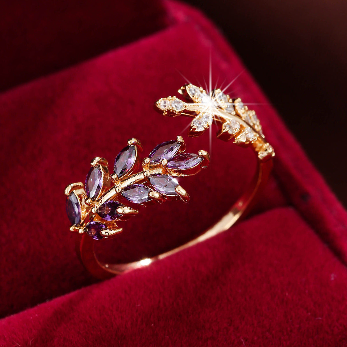 ZEVORA Vivara Lavielle Ring – Handmade Gold & Amethyst Jewelry