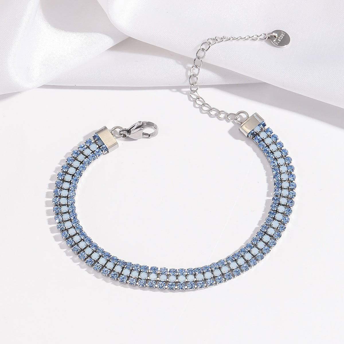 ZEVORA Signature Shine Bracelet – Handmade White Gold Jewelry