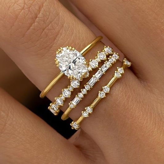 ZEVORA Solène Viremont Ring Set – Gold