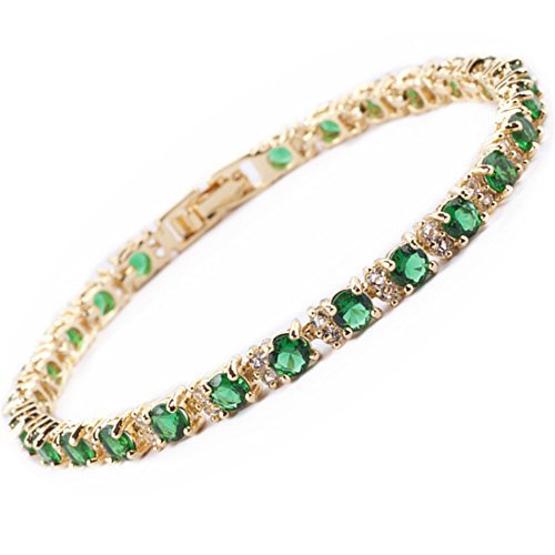 ZEVORA Emerald Trio Tennis Bracelet – Handmade Gold & Emerald Jewelry