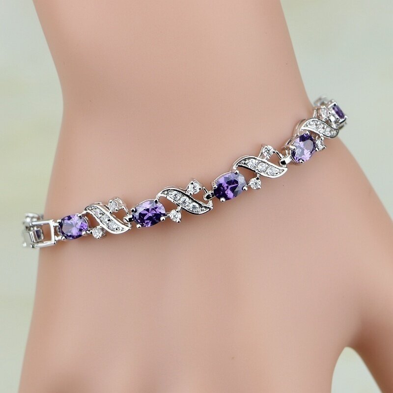 ZEVORA Giada Valethyst Bracelet – White Gold