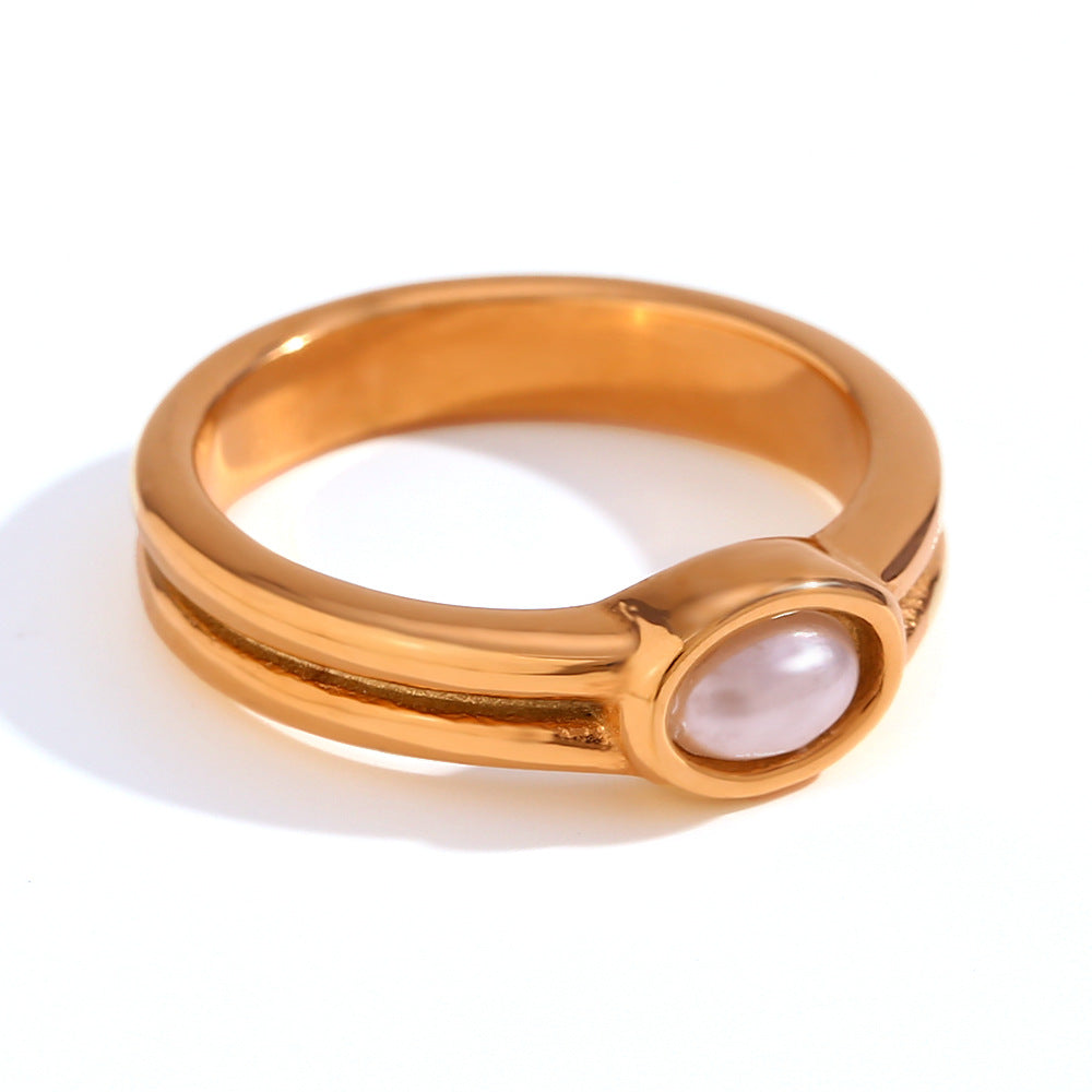 ZEVORA Lunara Pearl Ring – Handmade Gold & Pearl Jewelry