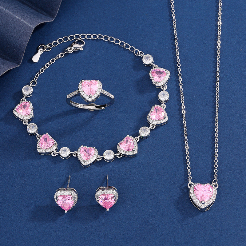 ZEVORA Juliette Amour Jewelry Set – White Gold