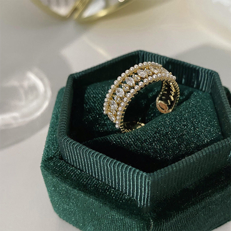 ZEVORA Elodie Vance Ring Set – Handmade Gold Stackable Ring Set