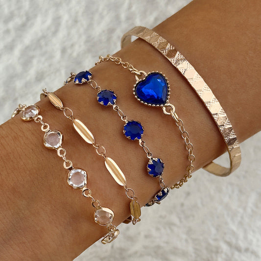 ZEVORA Aveline Northblue Bracelet Set – Gold