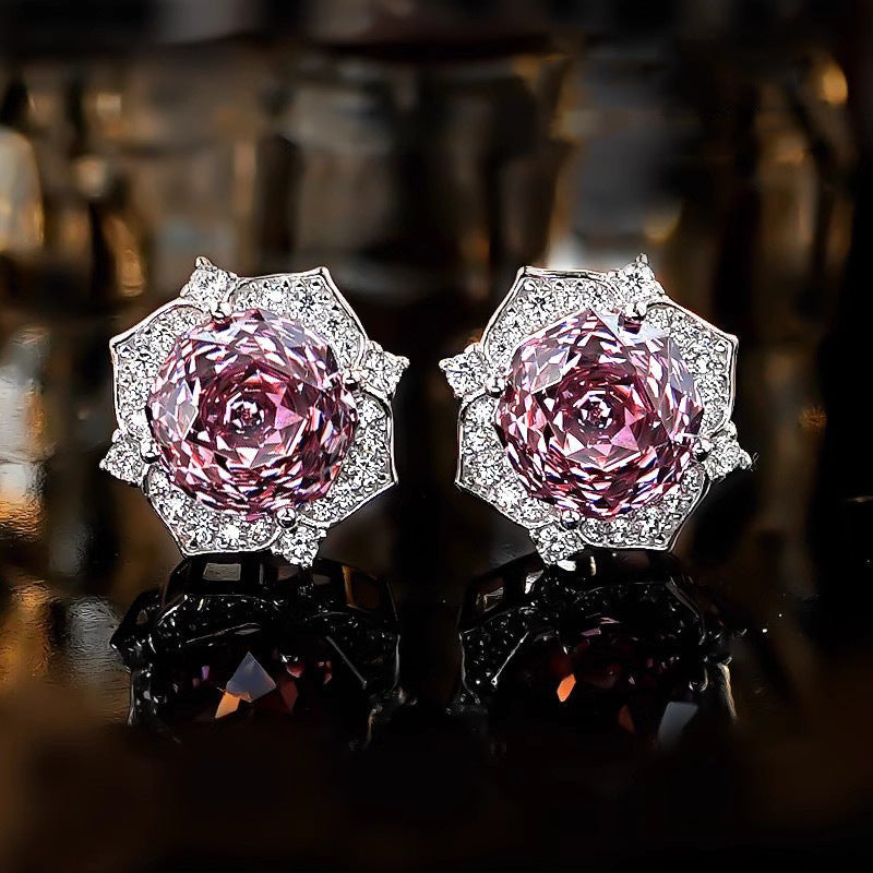 ZEVORA Amara Pinkdawn Jewelry Set – White Gold