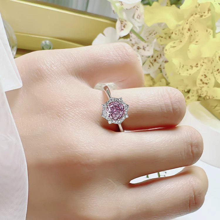 ZEVORA Amara Pinkdawn Jewelry Set – White Gold