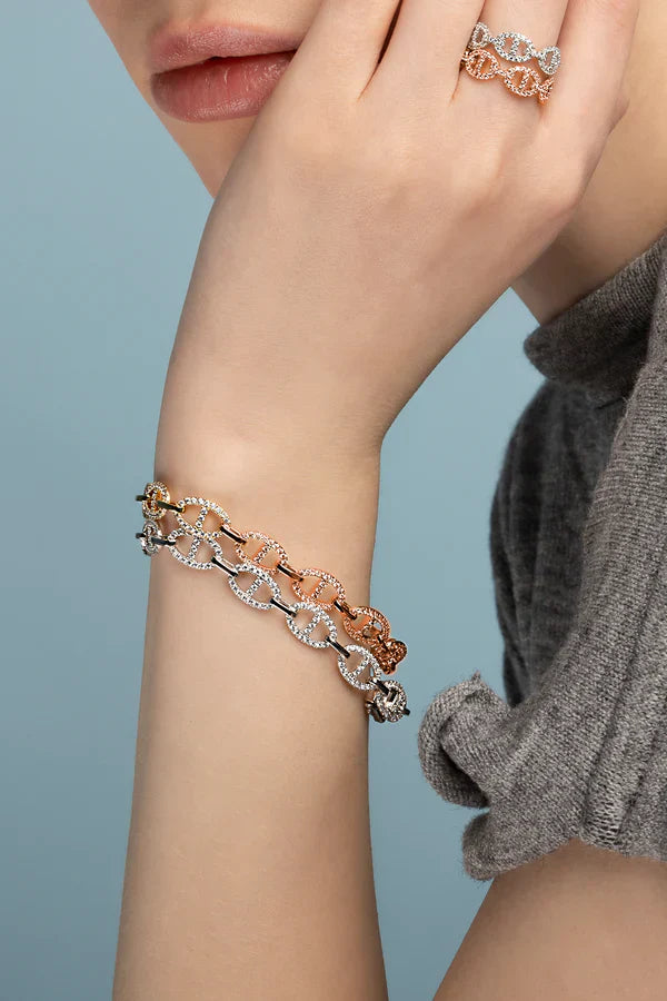 ZEVORA Isla Marina Bracelet – Handmade White Gold Jewelry