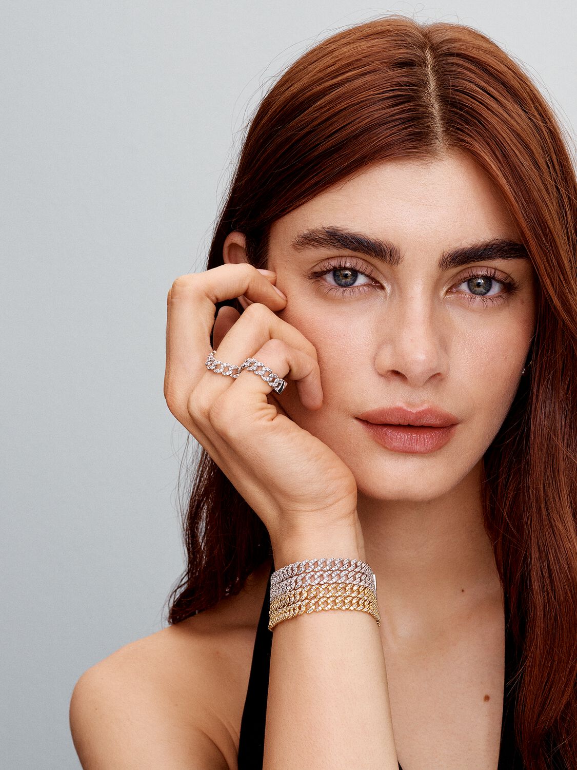 ZEVORA Pavé Cuban Bracelet – Handmade Gold Jewelry
