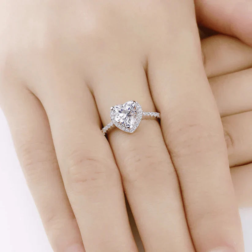 ZEVORA Coralia Amoré Ring – Handmade White Gold Jewelry