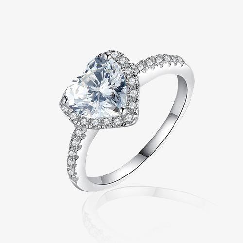 ZEVORA Coralia Amoré Ring – Handmade White Gold Jewelry