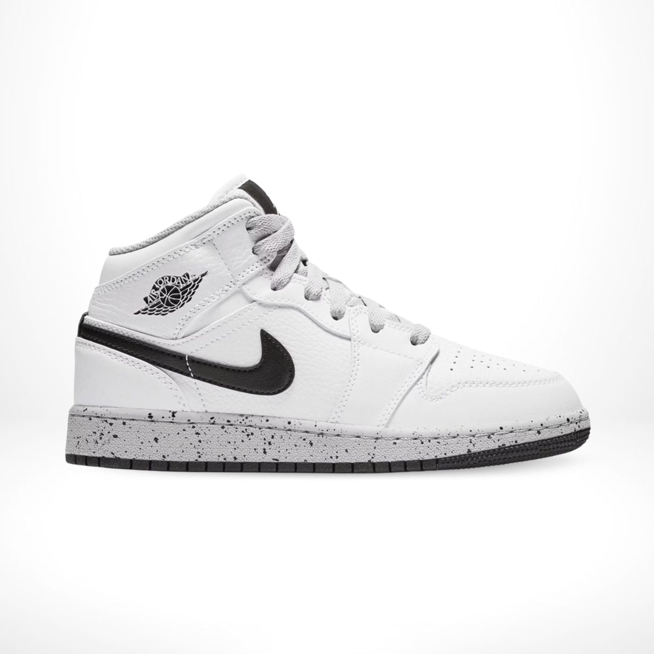 Air Jordan 1 Mid White Cement Black