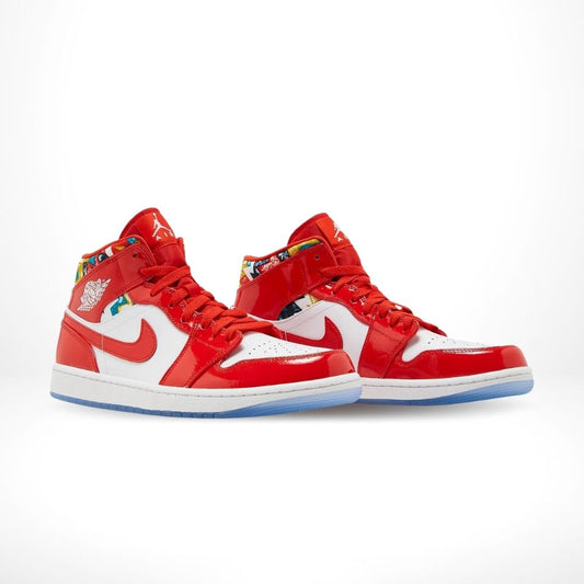 Air Jordan 1 Mid Barcelona Sweater Red White SE