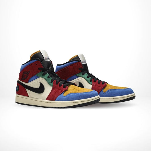 Air Jordan 1 Mid X Blue The Great Fearless Red Black SE