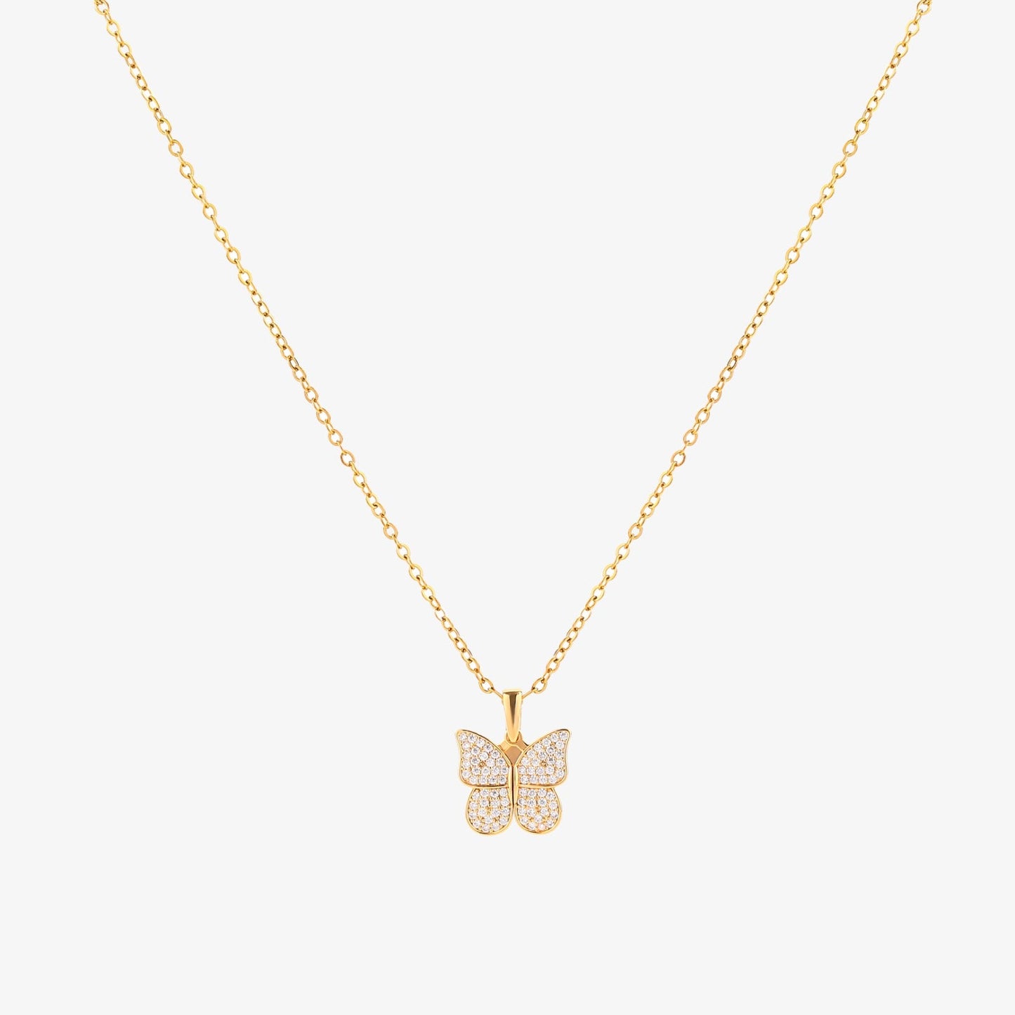 ZEVORA Radiant Butterfly Necklace – Gold