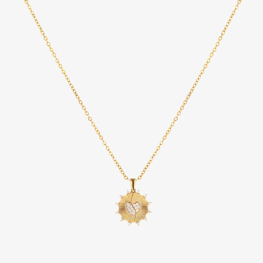 ZEVORA Sunray Love Necklace – Gold