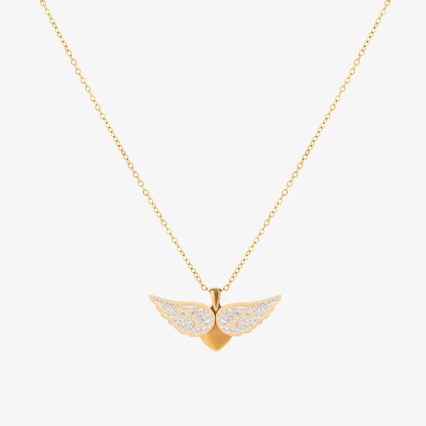 ZEVORA Soaring Angel Wings Gold Necklace
