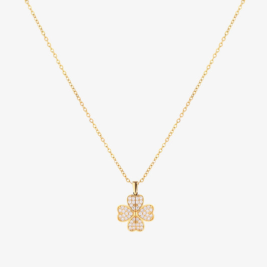 ZEVORA Heart Bloom Necklace – Gold