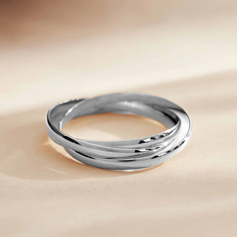 ZEVORA Léna Trielle Ring – White Gold & Gold