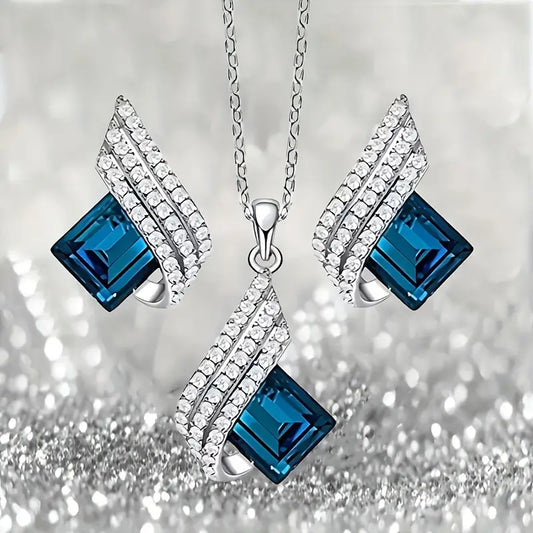 Brienne Solazure White Gold Jewelry Set – Handmade & Hypoallergenic