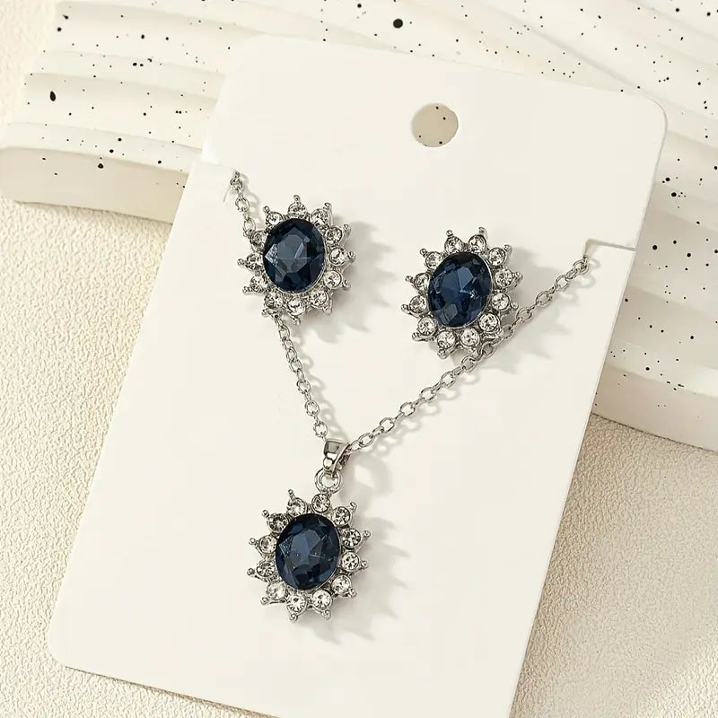 ZEVORA Katya Azuryn Jewelry Set – White Gold