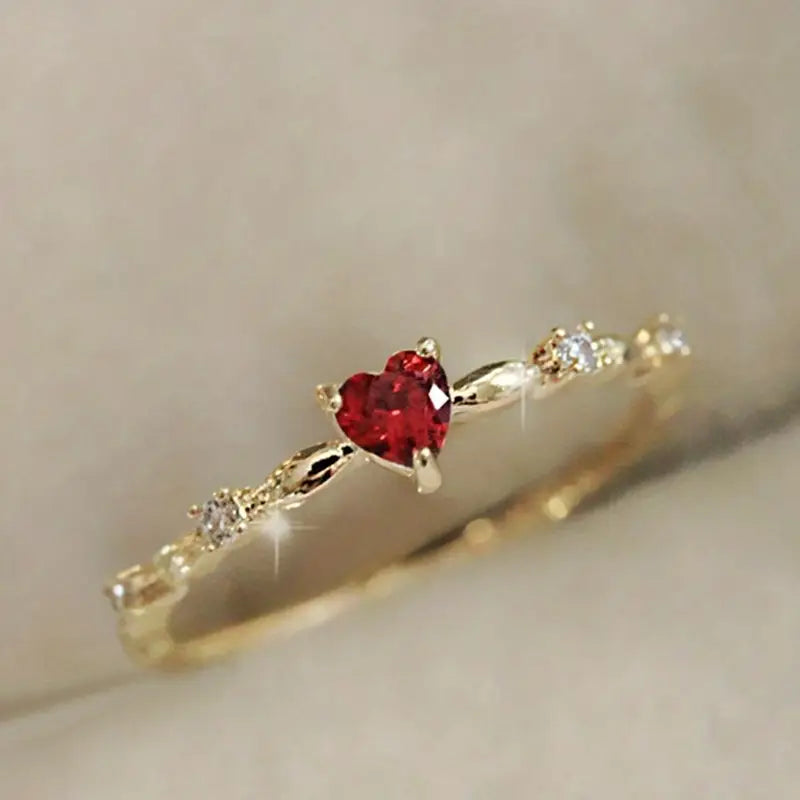 ZEVORA Coralyn Amoura Ring – Handmade White Gold & Ruby Love-Inspired Jewelry