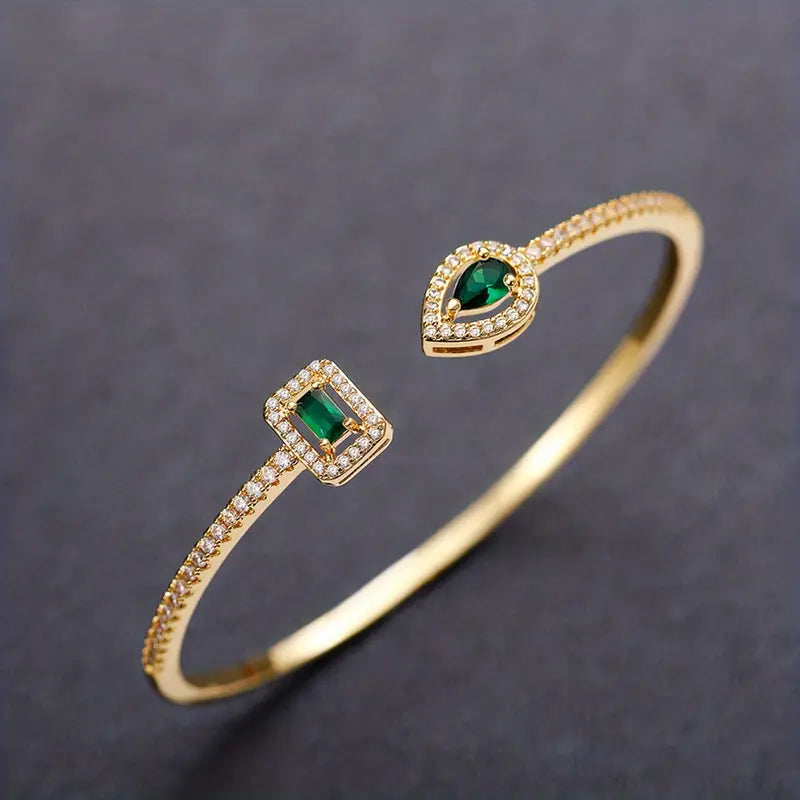 ZEVORA Verdeira Caruso Bracelet – Handmade Gold & Emerald Jewelry